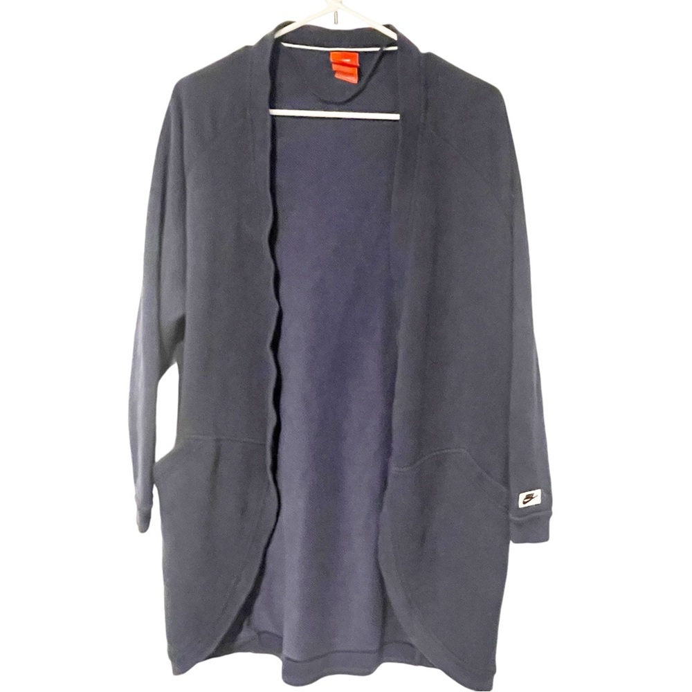 Nike Sportswear Size XS Navy‎ Modern French Terry Open Front Drapey Cardigan